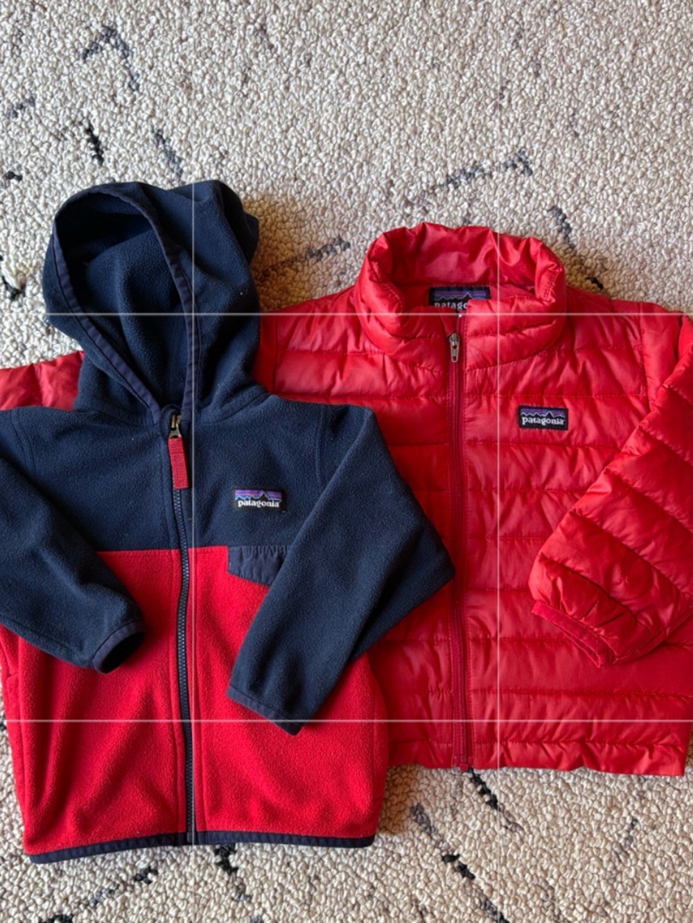 Patagonia Kids Fleece jacket & Puffer Jacket Set 12/18 m